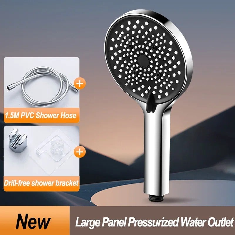 Bluejw Cross-Border 6-Function Handheld Shower Head Set - High Pressure Boosting Bathing Nozzle for Apartments & Hotels - Image 1